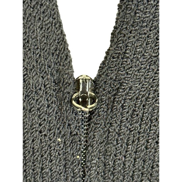 St. John Evening Marie Gray Jacket Santana Knit Black Sequin Zip Size 8 - READ - Picture 5 of 9